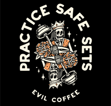 Load image into Gallery viewer, Practice Safe Sets - 3 Evil Coffee Stickers