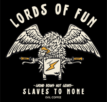 Load image into Gallery viewer, Lords of Fun- 3 Pack - Evil Coffee Stickers