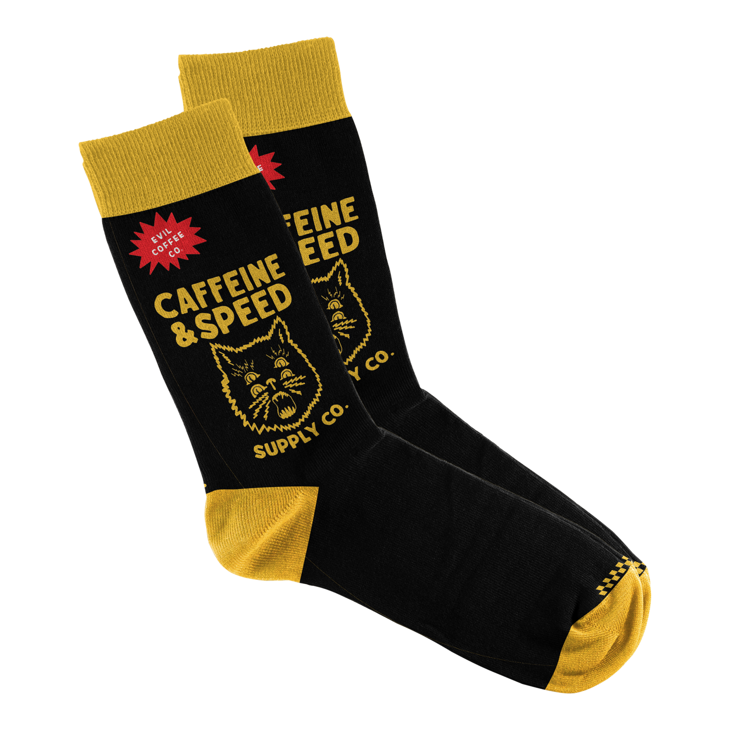 Caffeine & Gasoline - Evil Coffee Socks
