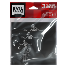 Load image into Gallery viewer, Free Ride - 3 Pack - Evil Coffee Stickers