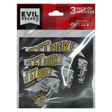 Load image into Gallery viewer, 2 Stroke Forever - 3 Pack - Evil Coffee Stickers