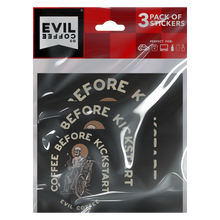 Load image into Gallery viewer, Kickstart - 3 Pack - Evil Coffee Stickers