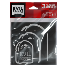 Load image into Gallery viewer, Grave - 3 Pack - Evil Coffee Stickers