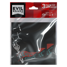 Load image into Gallery viewer, Pennant - 3 Pack - Evil Coffee Stickers