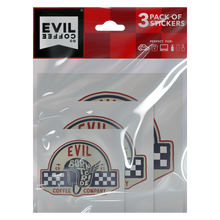 Load image into Gallery viewer, Born to Ride - 3 Pack - Evil Coffee Stickers