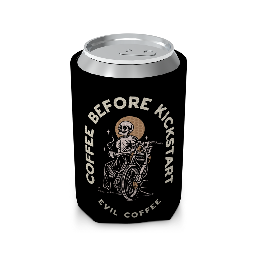 Coffee Before Kickstart - Evil Coffee Koozie