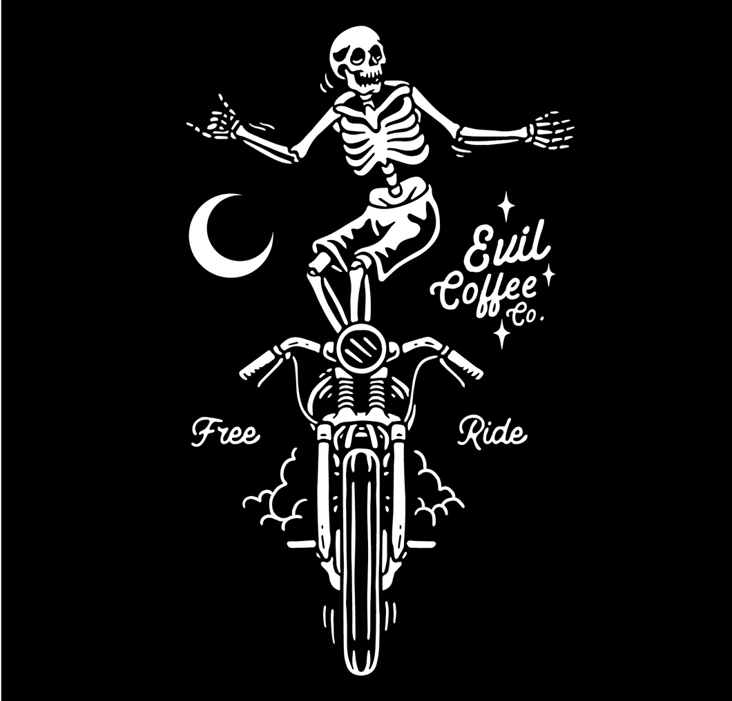 Free Ride - 3 Pack - Evil Coffee Stickers