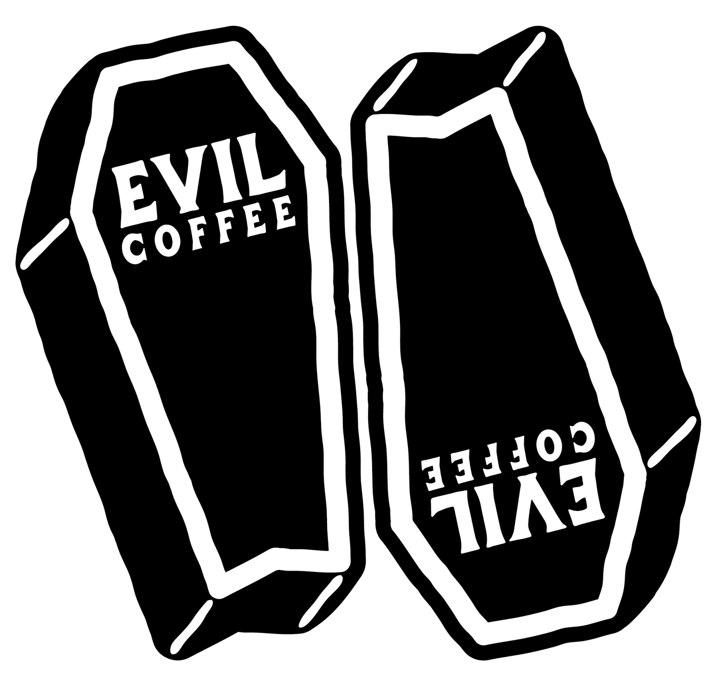 Coffin Fish- 3 Pack - Evil Coffee Stickers