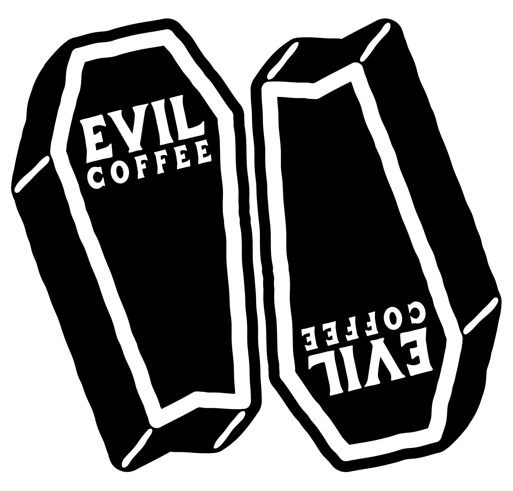 Coffin Fish- 3 Pack - Evil Coffee Stickers