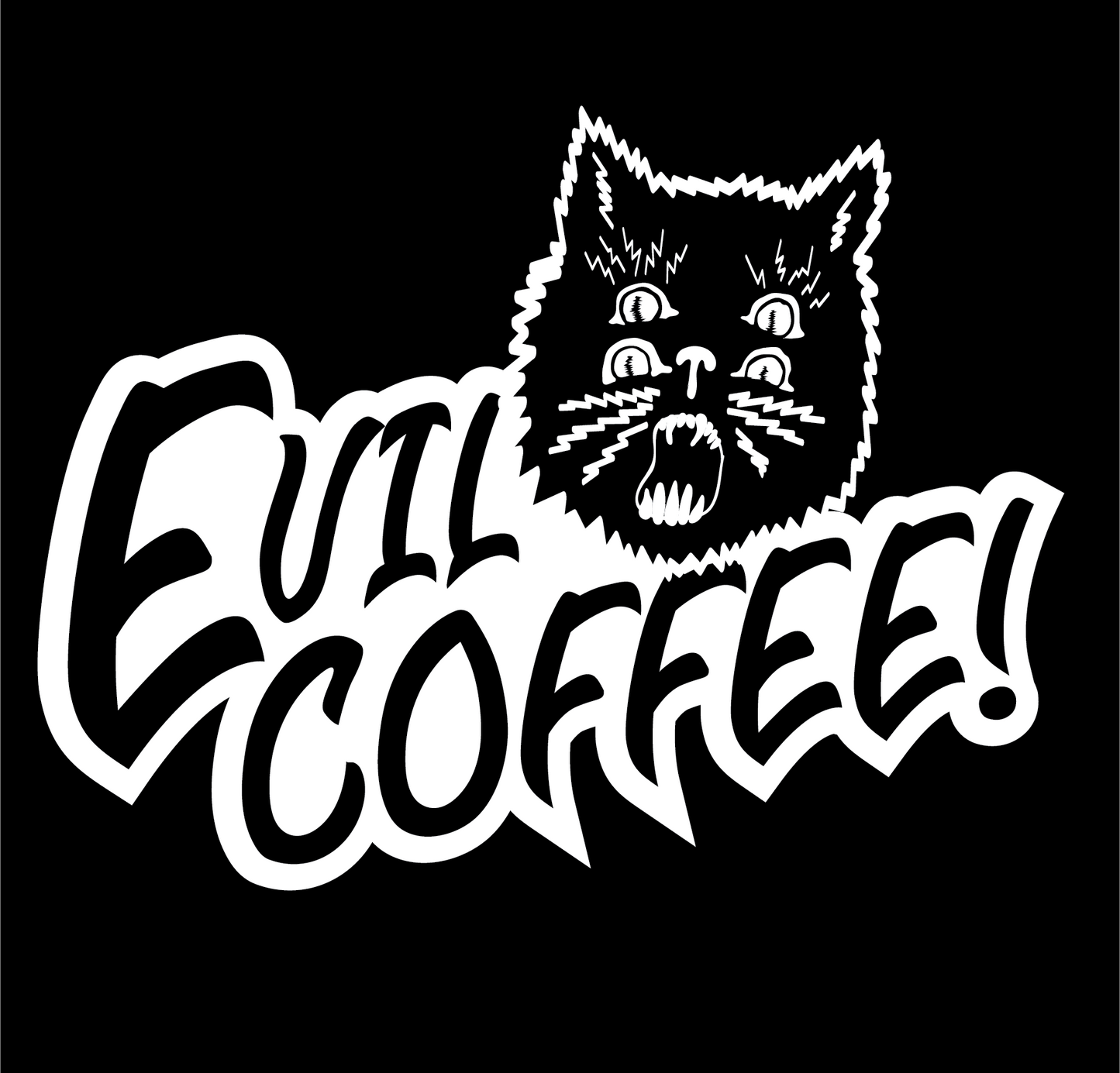 Wise Cat- 3 Pack - Evil Coffee Stickers