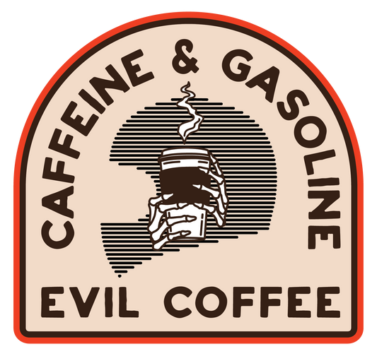 Caffeine & Gasoline - 3 Pack - Evil Coffee Stickers