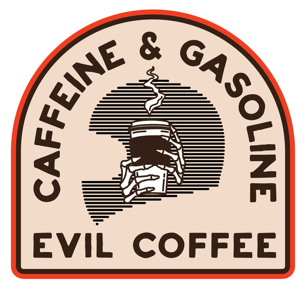 Caffeine & Gasoline - 3 Pack - Evil Coffee Stickers