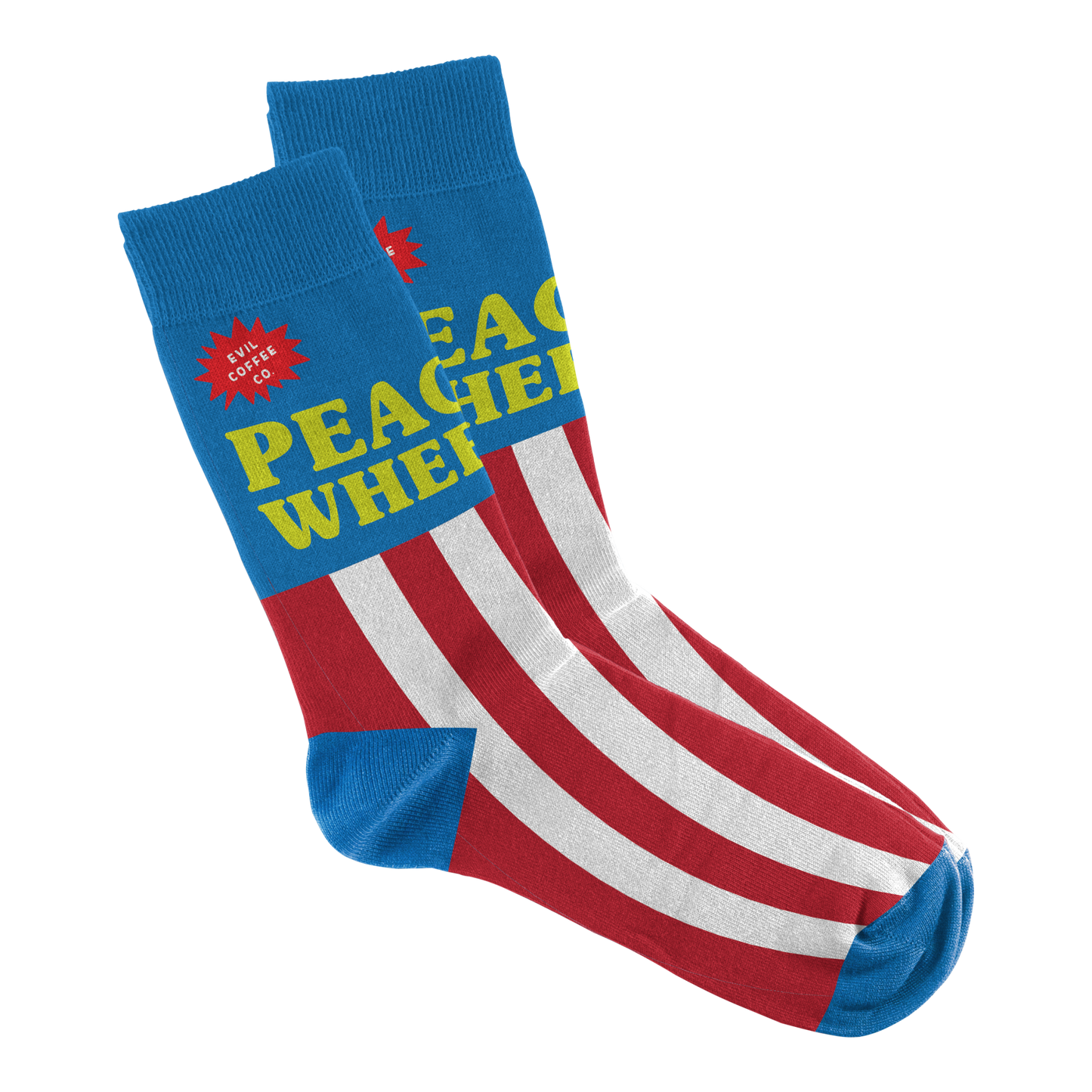 Peace & Wheelies - Evil Coffee Socks