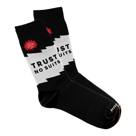 Trust No Suits - Evil Coffee Socks