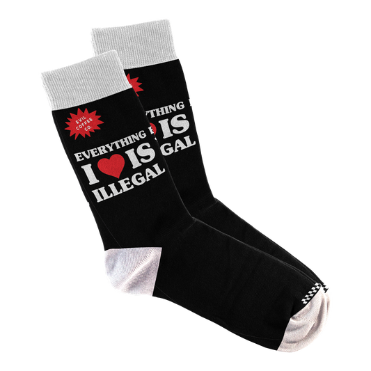 Love Illegal  - Evil Coffee Socks