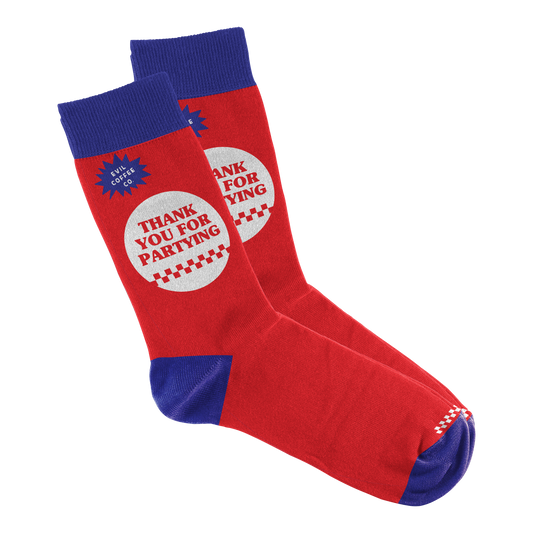 Thank You For Partying - Evil Coffee Socks