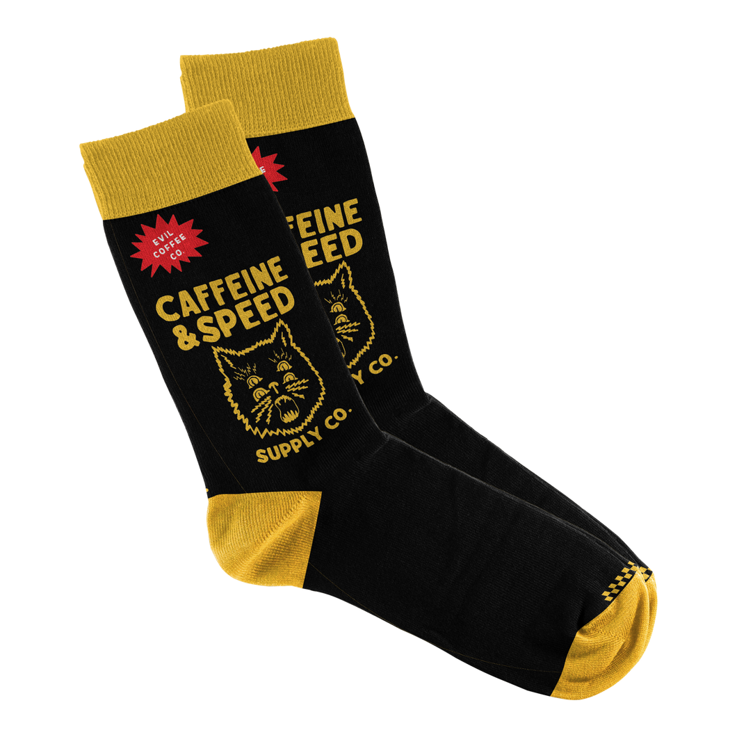 Caffeine & Gasoline - Evil Coffee Socks