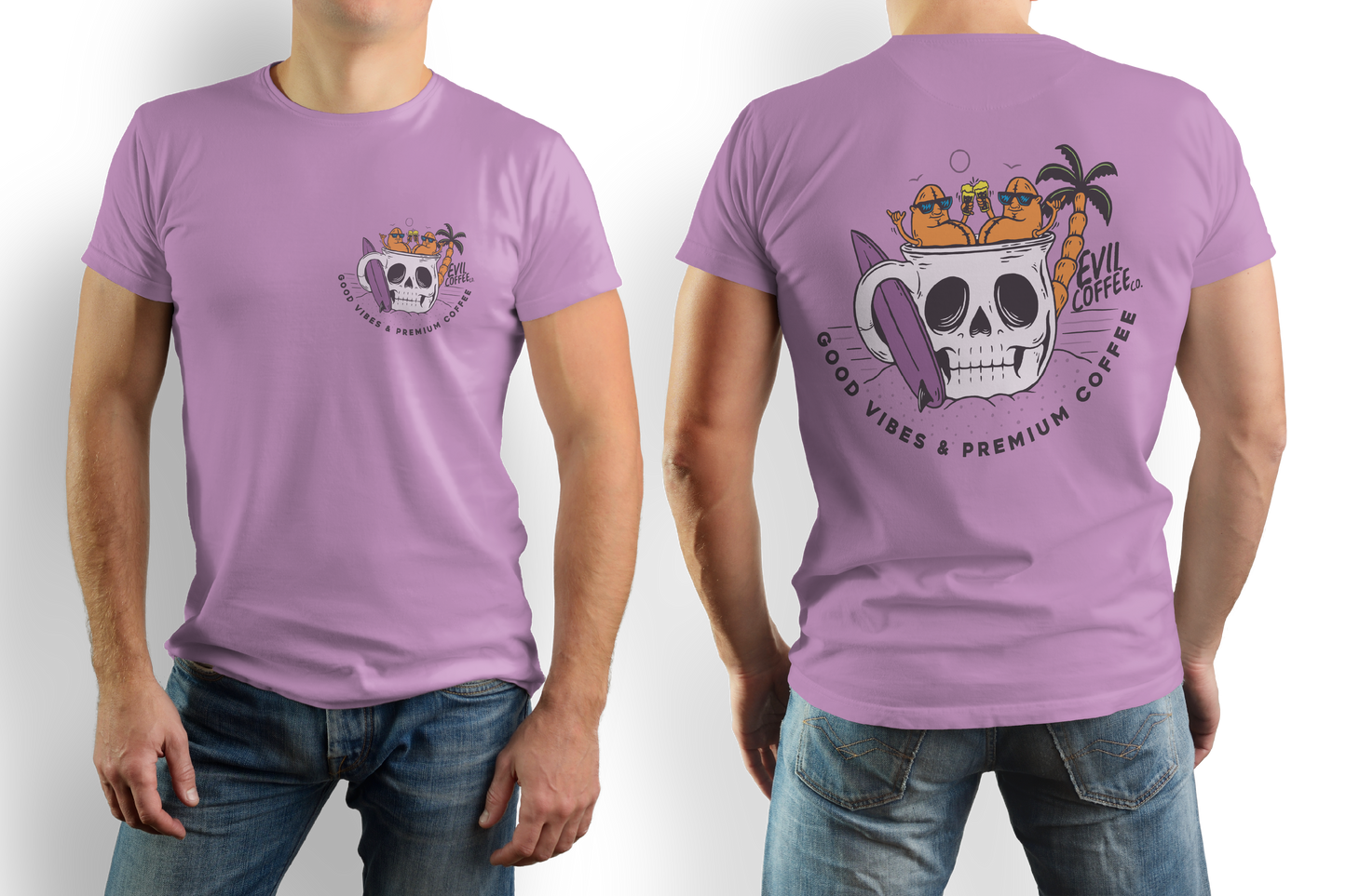 Good Vibes & Premium Coffee - Evil Coffee T Shirt