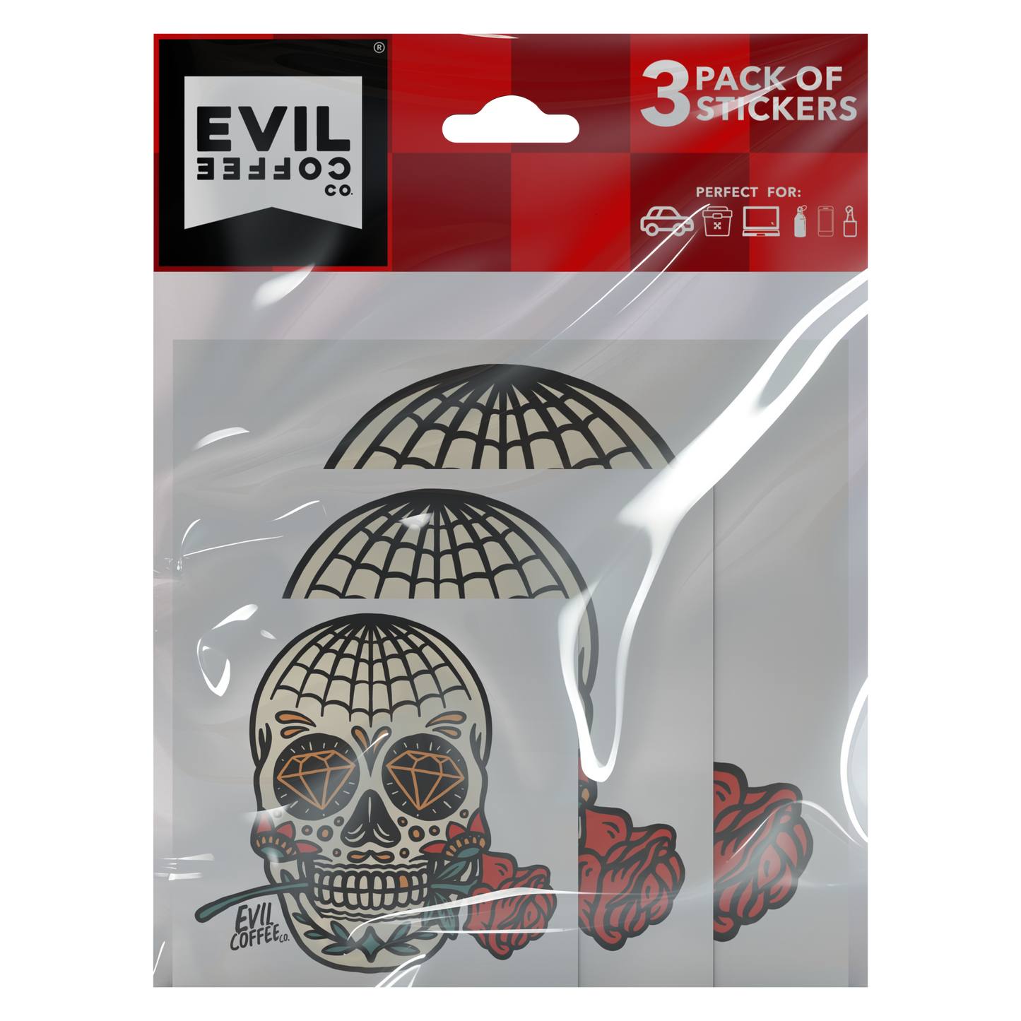 Muertos - 3 Evil Coffee Stickers