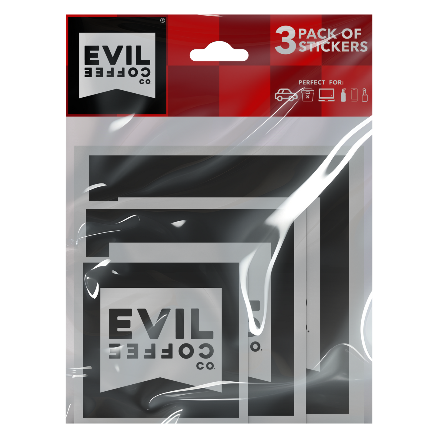 Corpo- 3 Pack - Evil Coffee Stickers