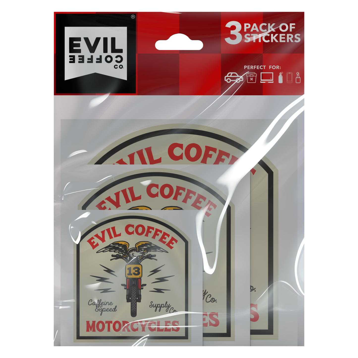 Caffeine Supply Co. - 3 Pack - Evil Coffee Stickers