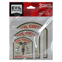 Load image into Gallery viewer, Caffeine Supply Co. - 3 Pack - Evil Coffee Stickers
