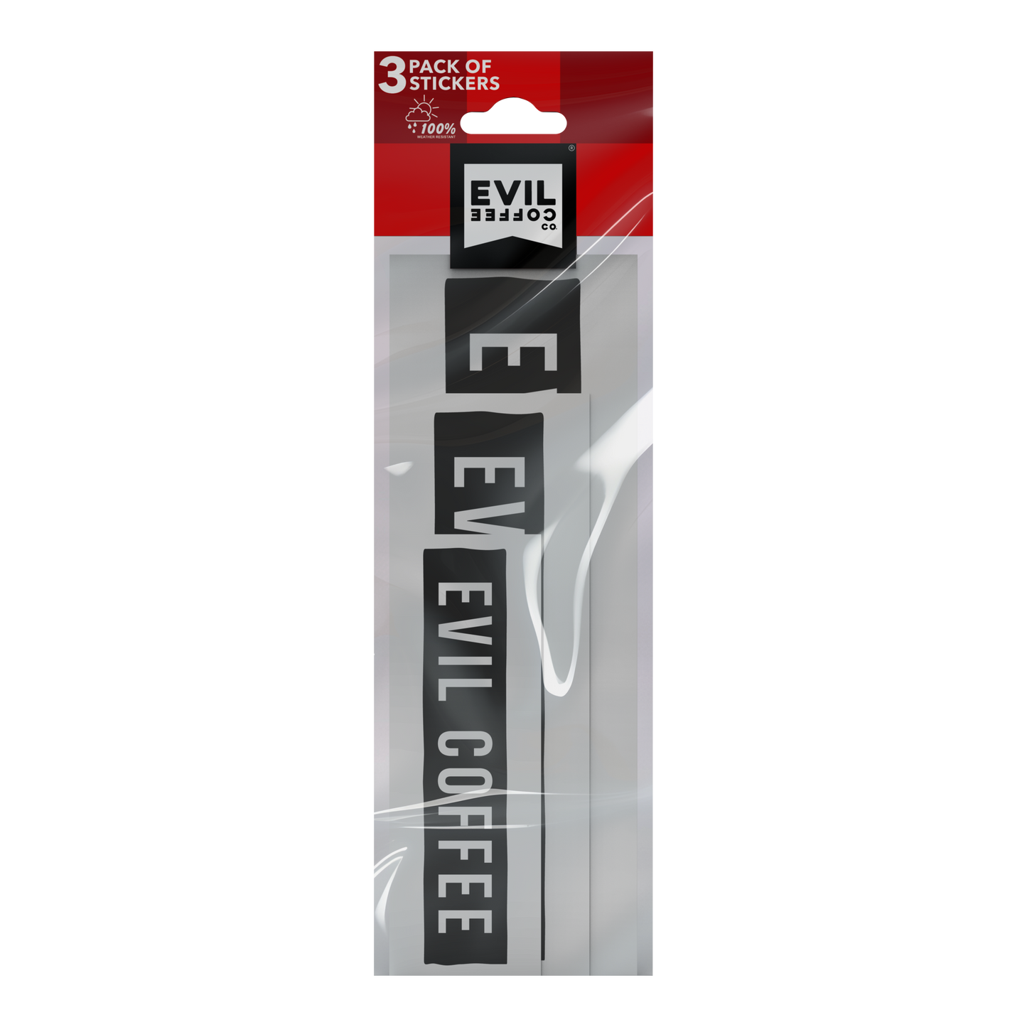 Large Bar - 3 Pack - Evil Coffee Stickers